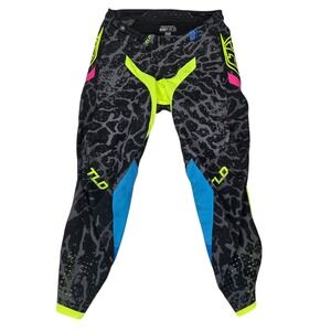 Troy Lee Designs SE Pro Fractura Motocross Pants Mens 32 Moto Neon Camo Racing